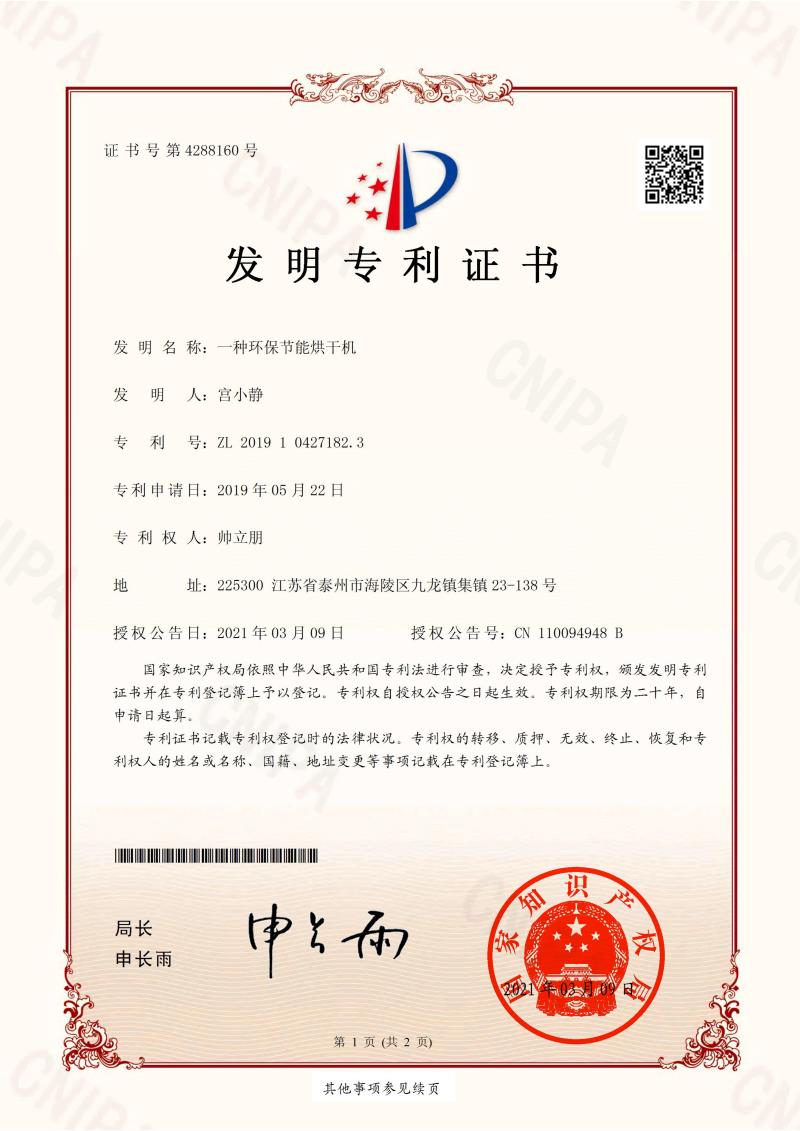 Patent for Invention